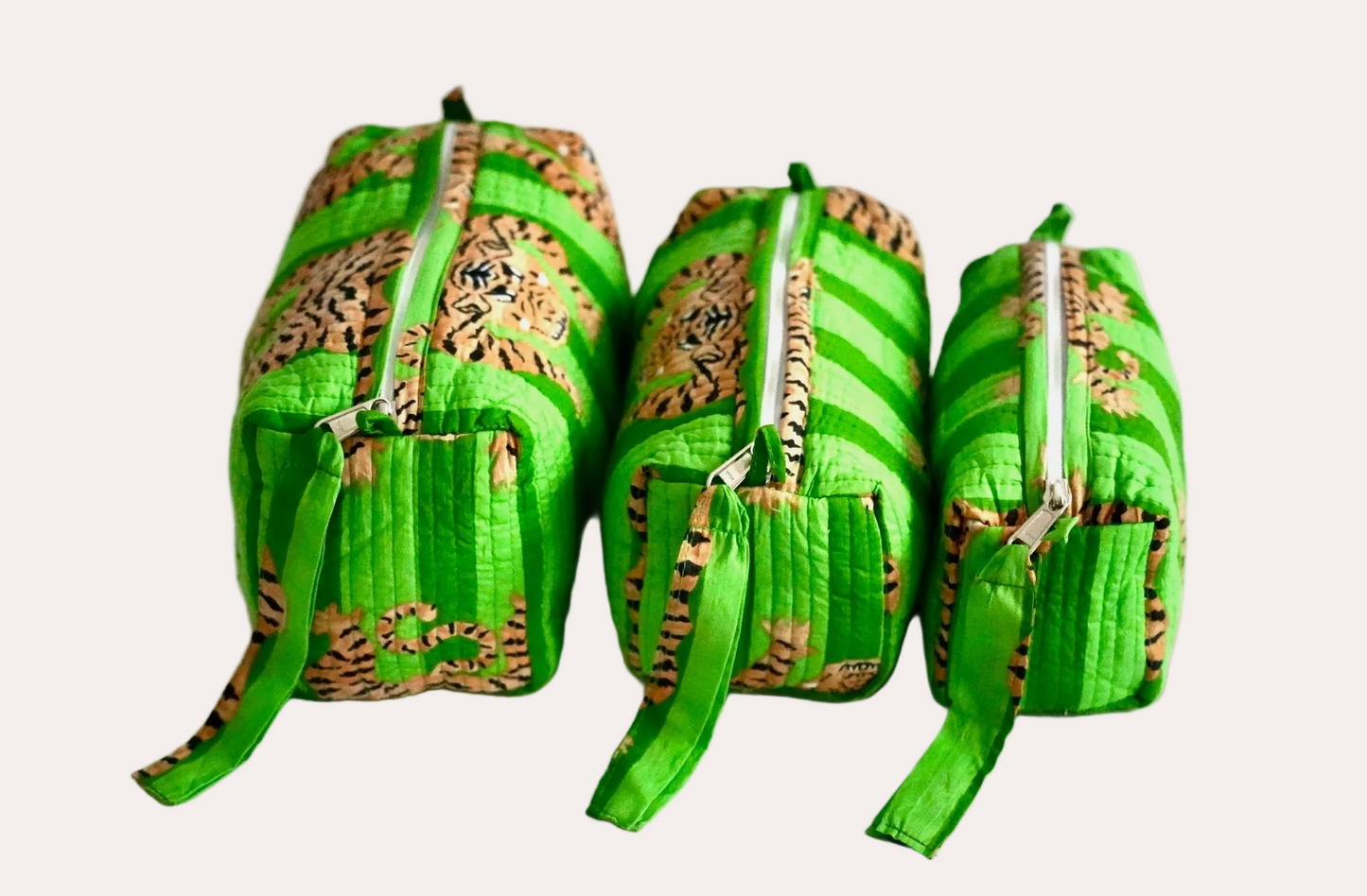Sorella Sol - Green Tiger Cosmetic Bags (set of 3)