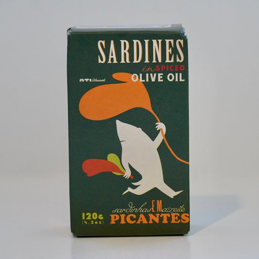 Ati Manel tinned fish sardines with spiced olive oil