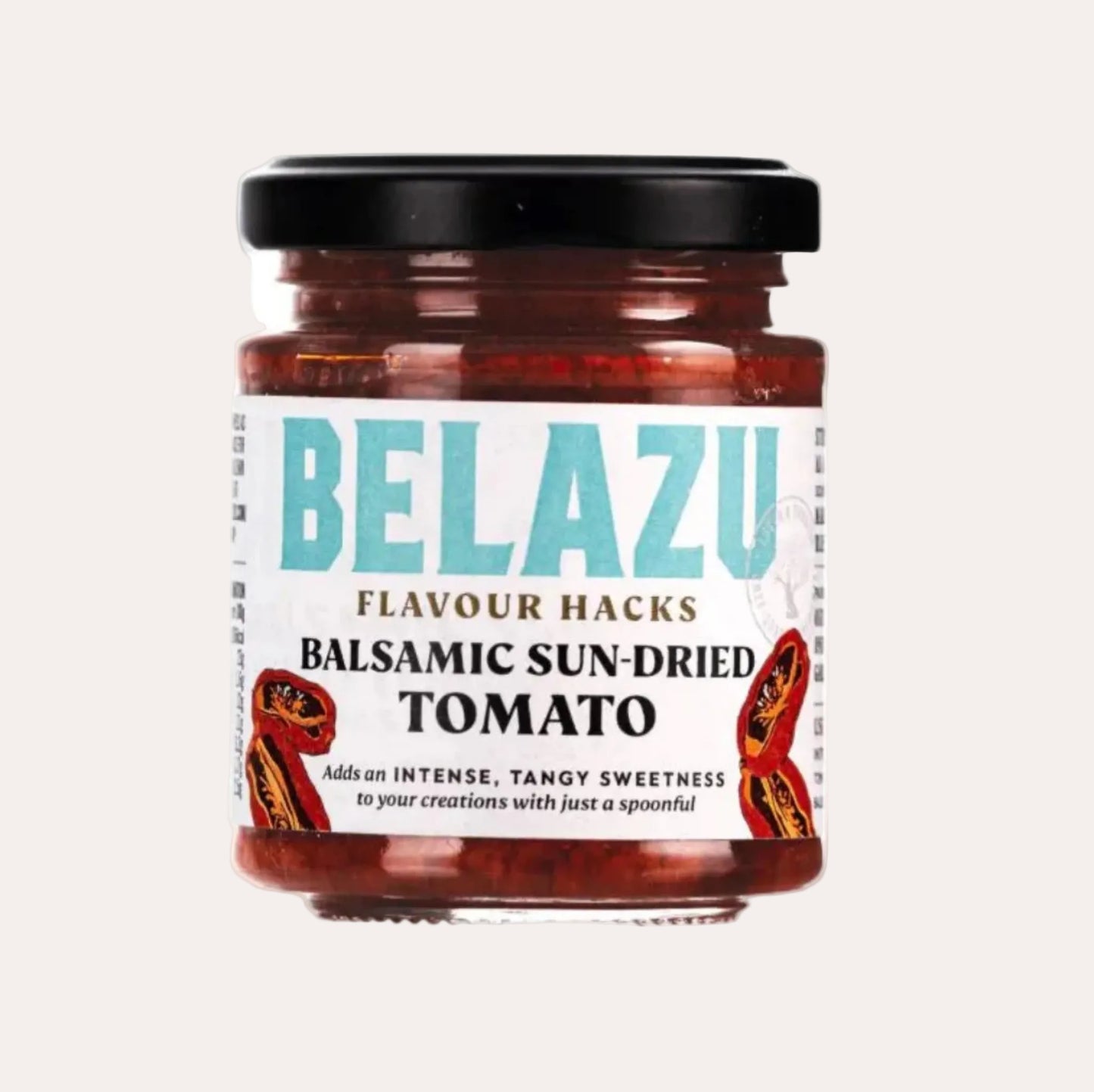 Jar of Belazu Balsamic Sun-Dried Tomato on a white background