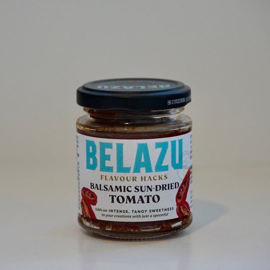 Jar of Belazu balsamic sundried tomatoes