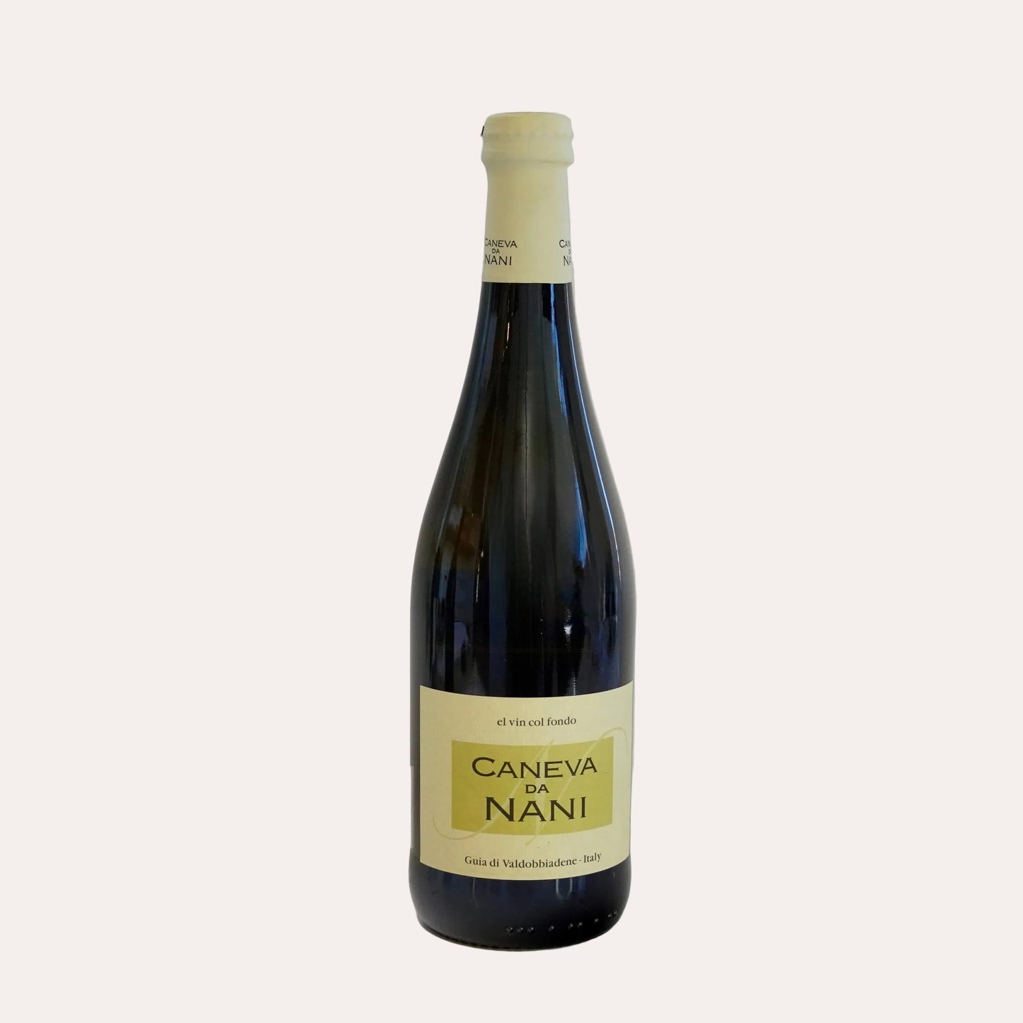 Bottle of sparkling natural wine