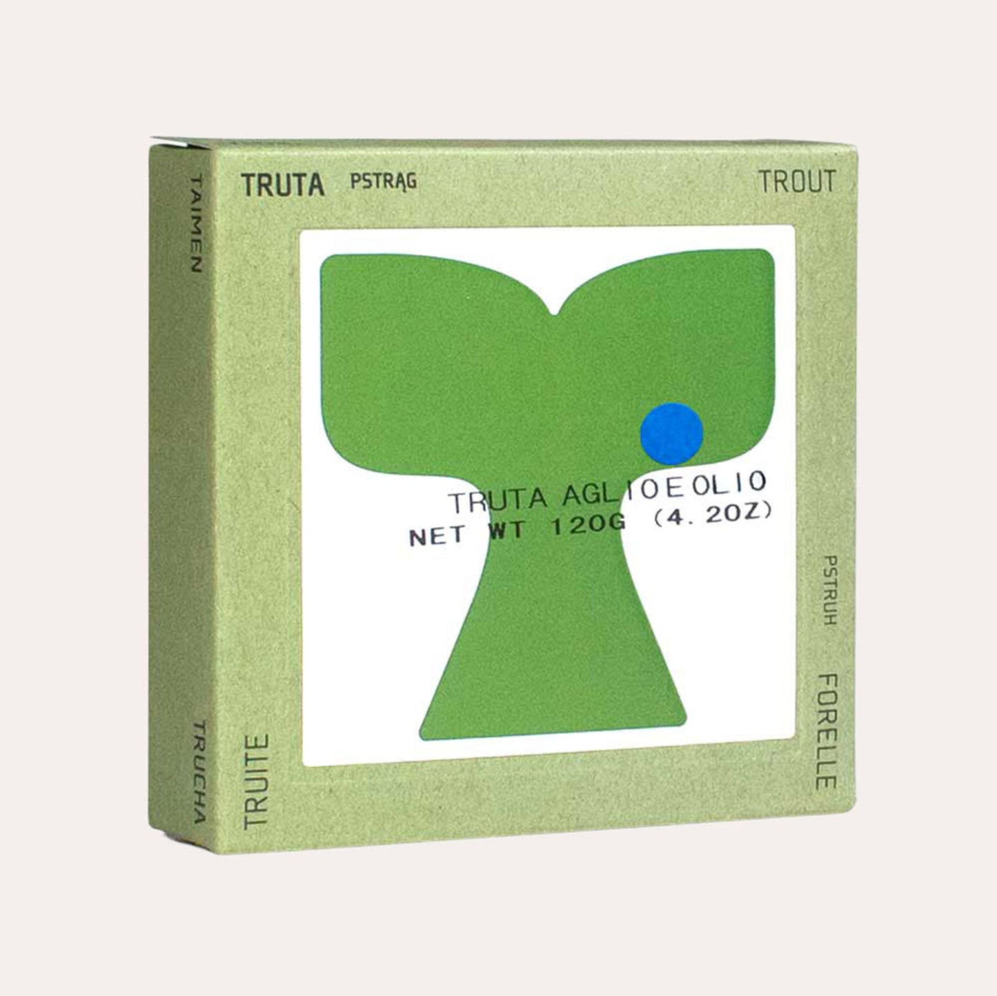 Green packaging with a leaf design and text on a white background
Tinned fish from ABC+ 
Gourmet tinned fish
Best tinned fish