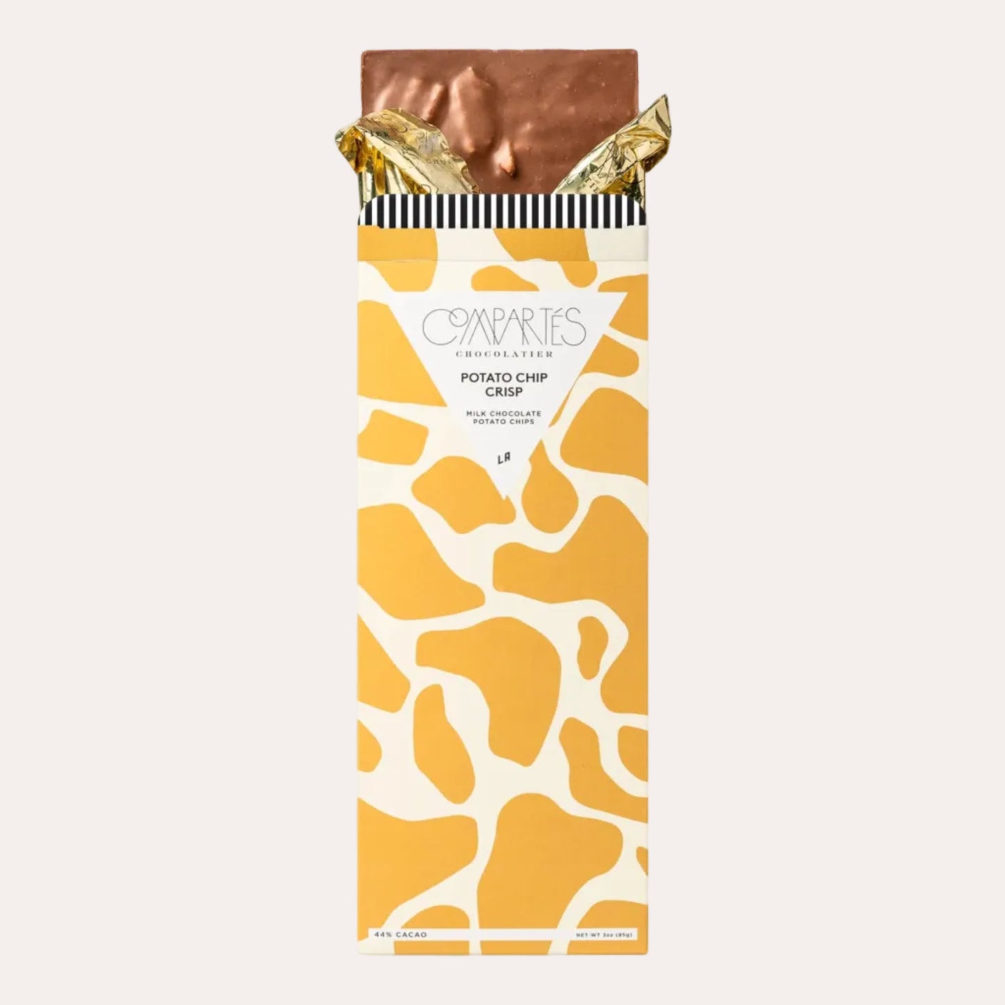 Packaged potato chip crisp chocolate bar with a gold and white pattern on a white background
Cork Market & The Candy Castle
Stowe Vermont
Best Market