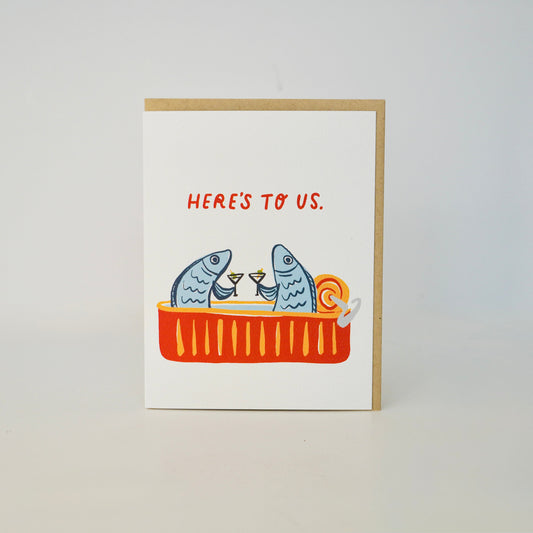 Finch & Flourish - Sardini Martini Here's to Us Card