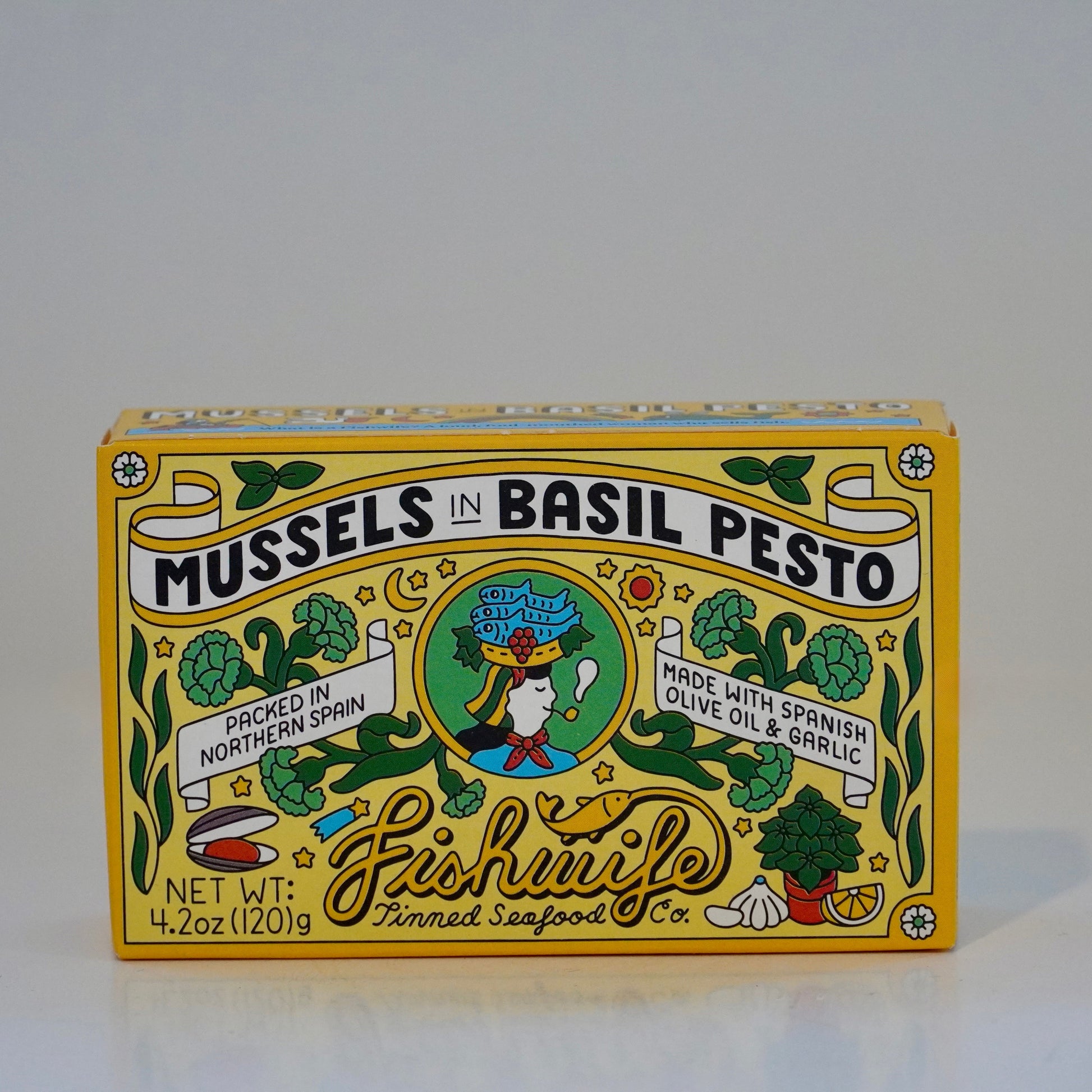 Box of Fishwife Mussels in Basil Pesto