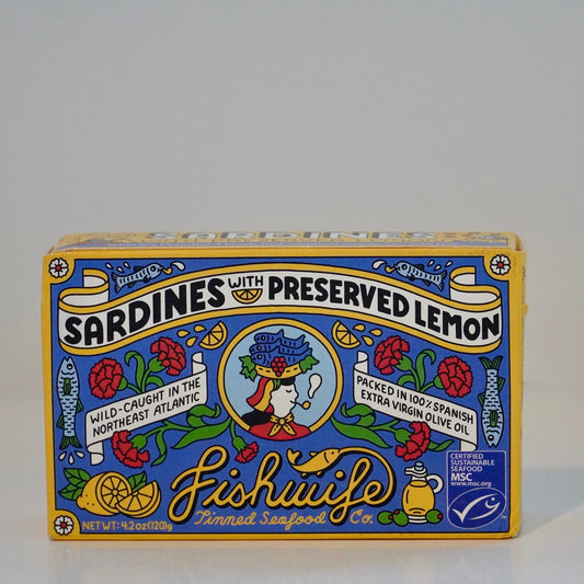 sardines with preserved lemon tinned fish from fishwife