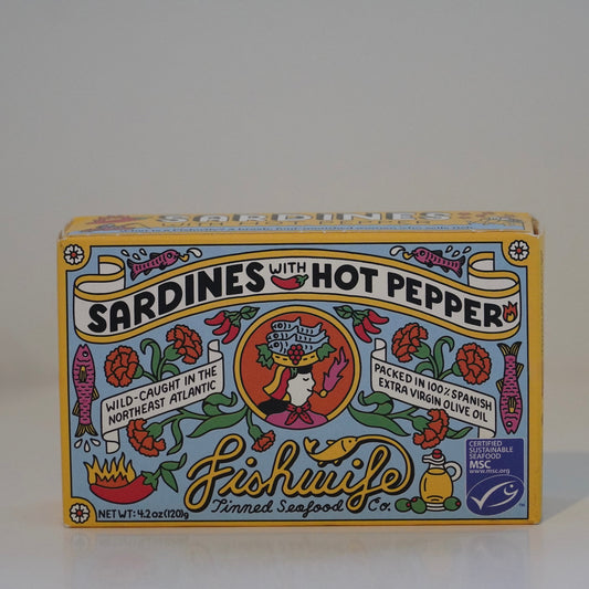 tinned fish sardines with hot peppers