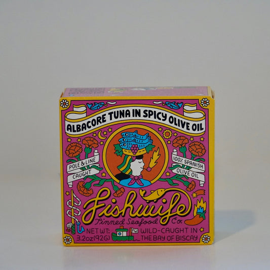 fishwife tinned fish of tuna in spicy olive oil