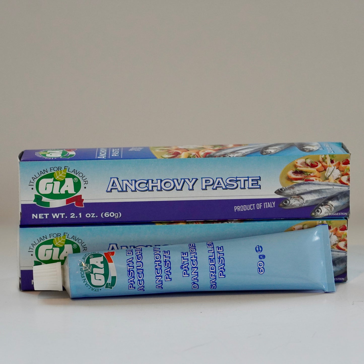 Tube of anchovy paste