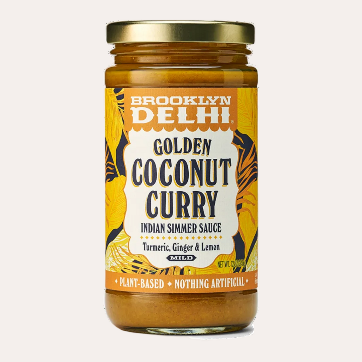 Jar of Brooklyn Delhi Golden Coconut Curry sauce on a white background
Cork Market ships across the US
Gourmet groceries
organic
plant-based curry