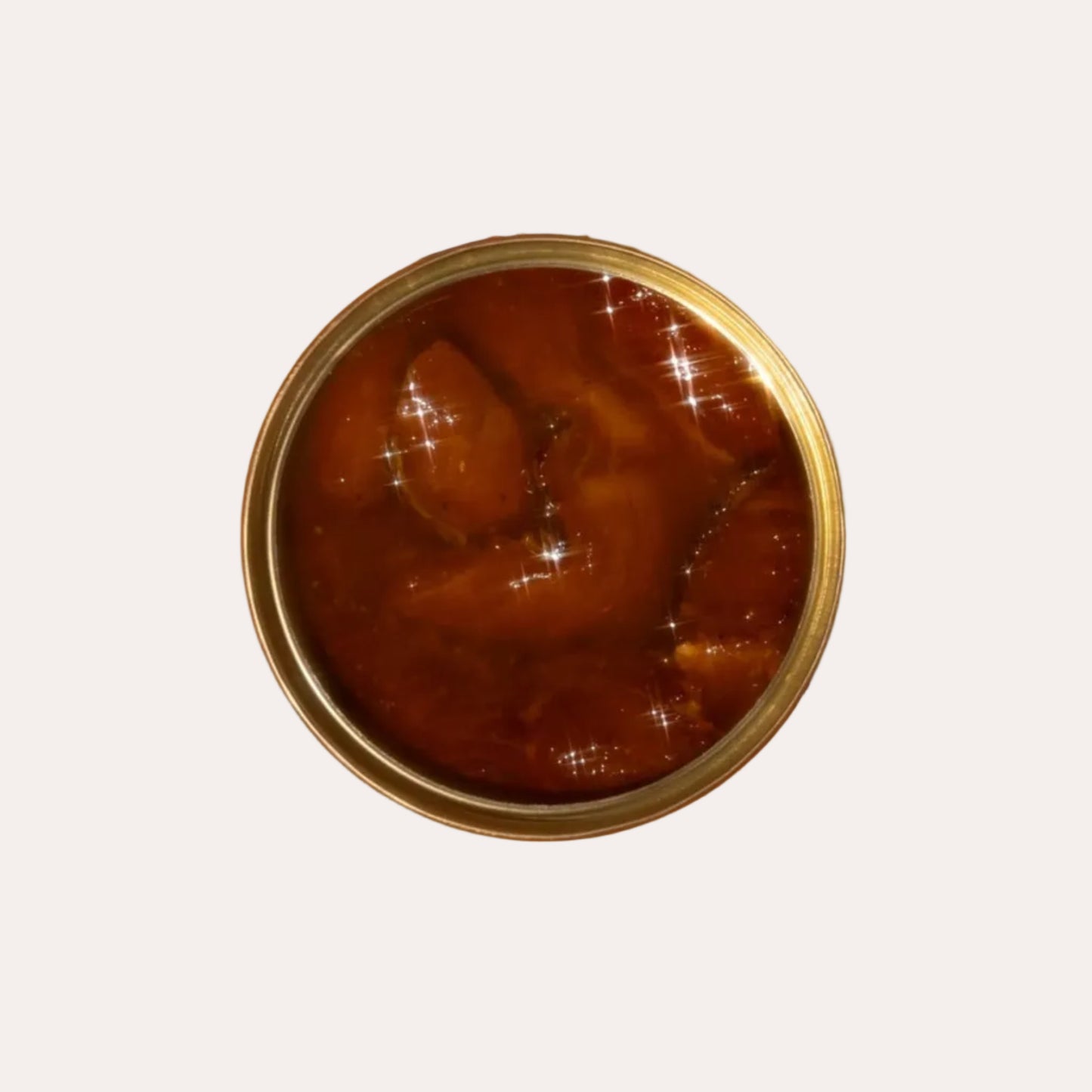 Can of food on an orange background