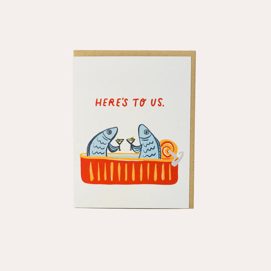 Finch & Flourish - Sardini Martini Here's to Us Card