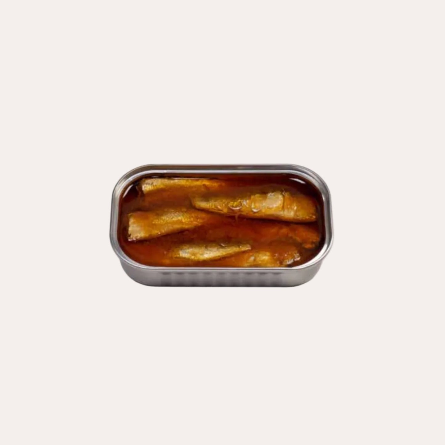 Tin of fish on a white background