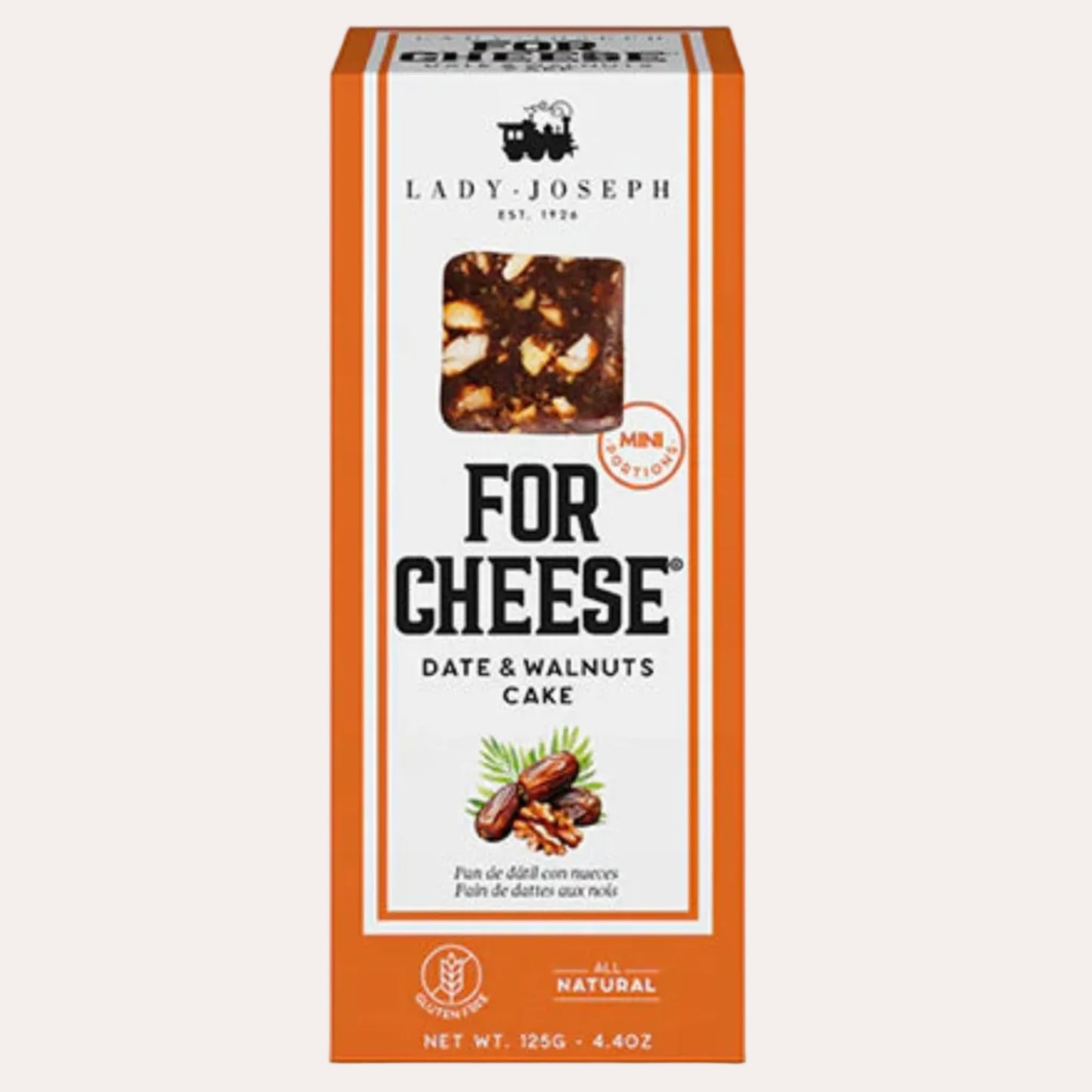Box of Lady Joseph For Cheese Date & Walnuts Cake on a white background