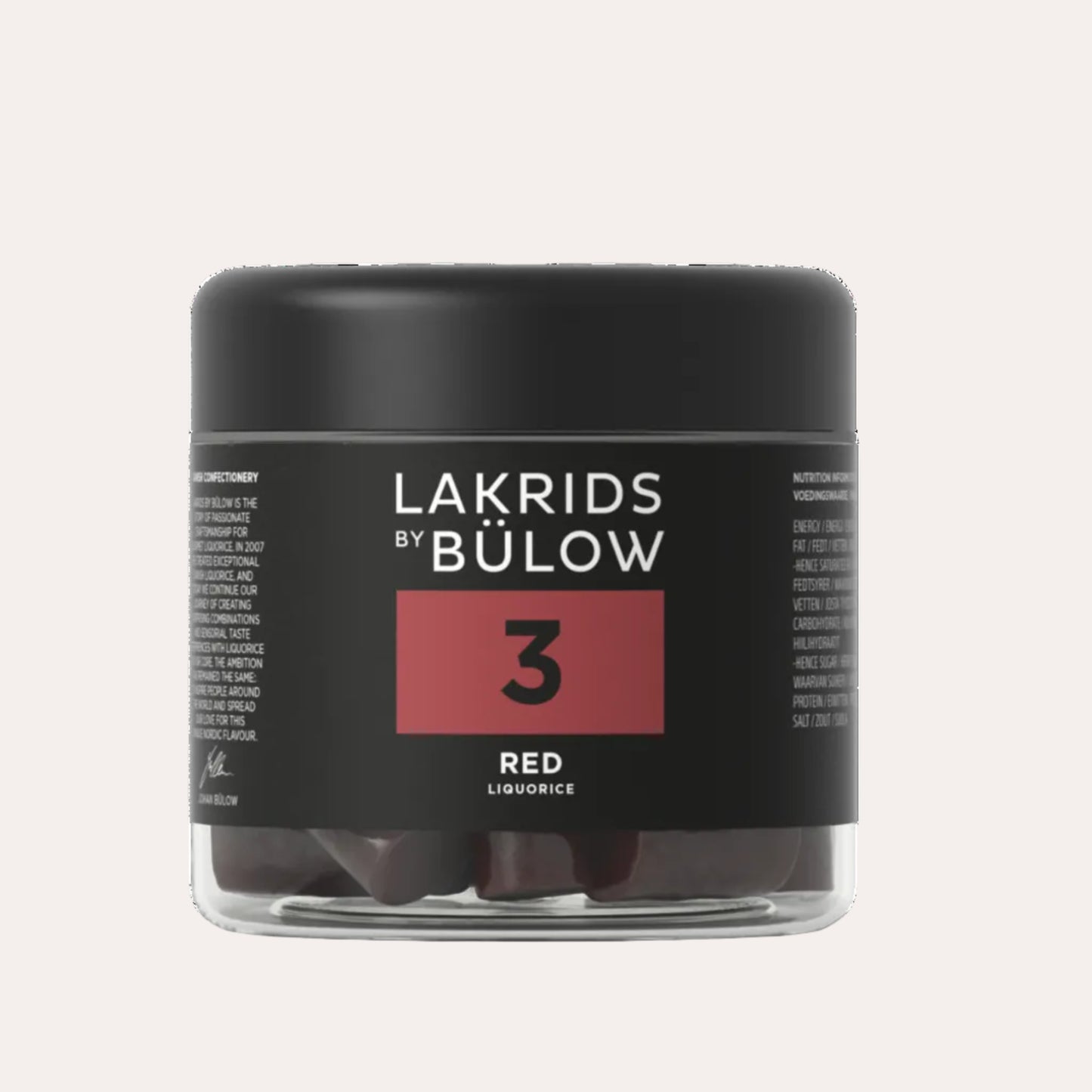 Jar of Lakrids by Bulow red licorice on a white background
Licorice in Stowe VT