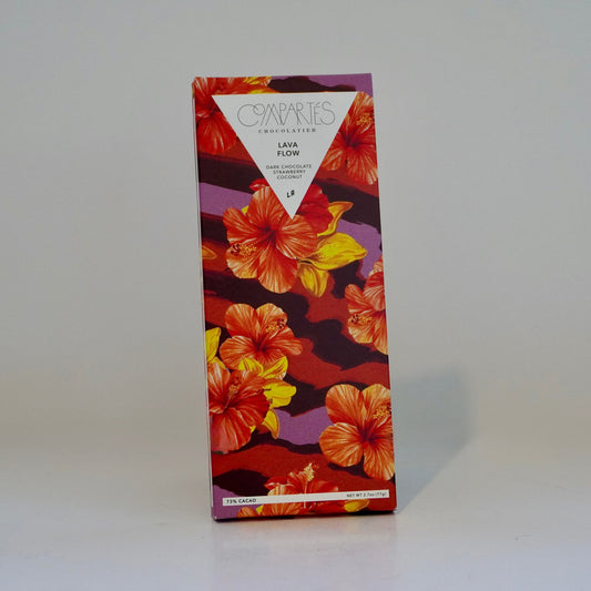 Colorful floral-patterned product box on a white background