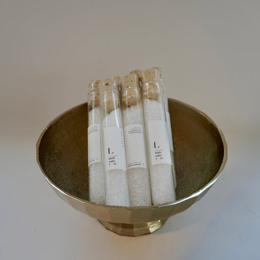 Bowl full of Lavende bath salts