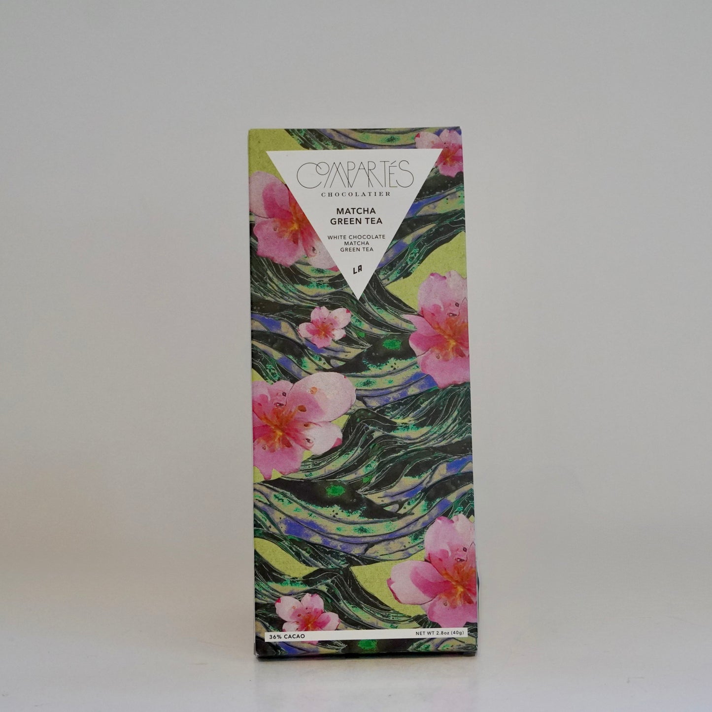 Chocolate box with floral design on a white background