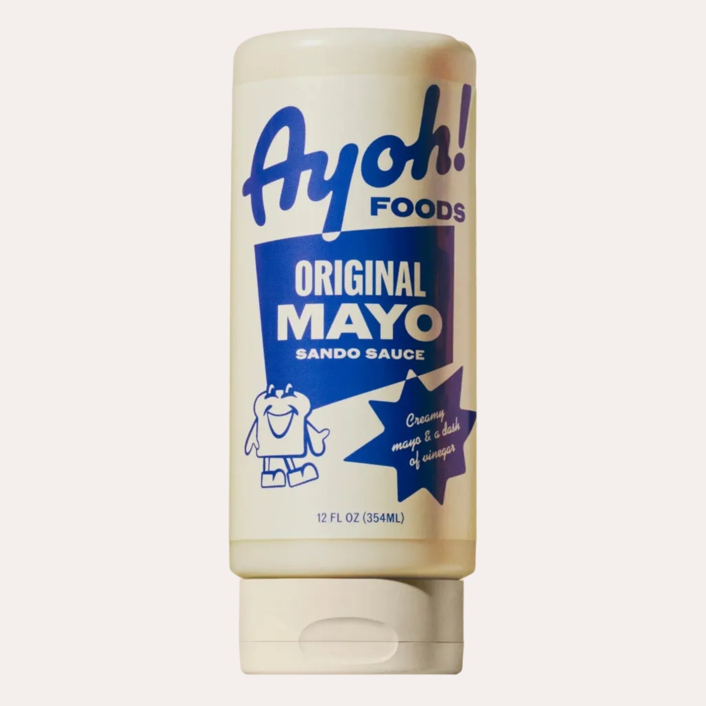 Ayoh! Foods Original Mayo Sando Sauce bottle on a beige background