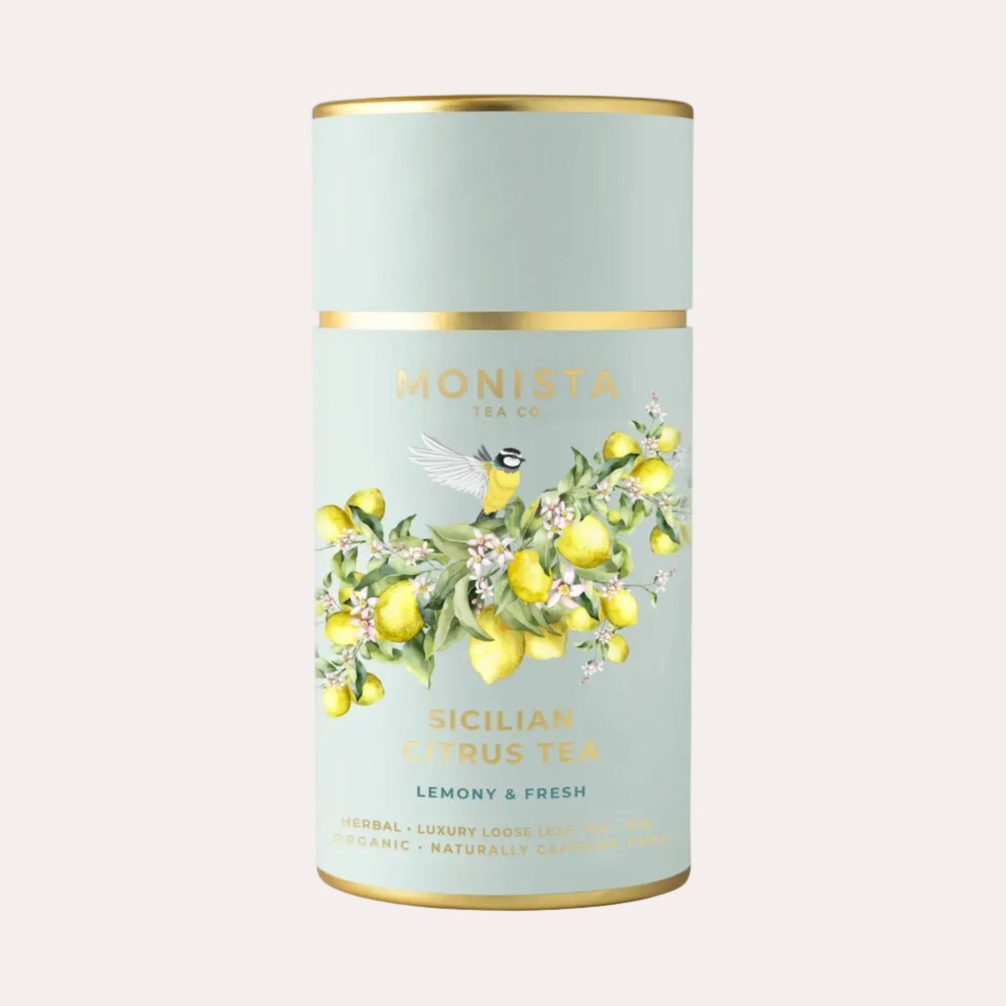 Container of luxury loose leaf tea