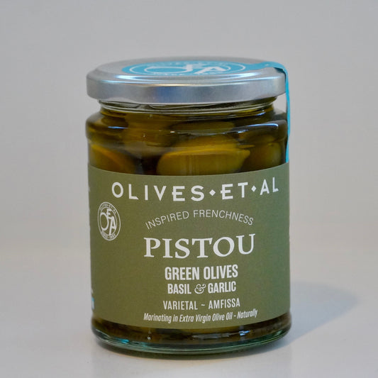 Jar of Olives et All Olives with basil and garlic