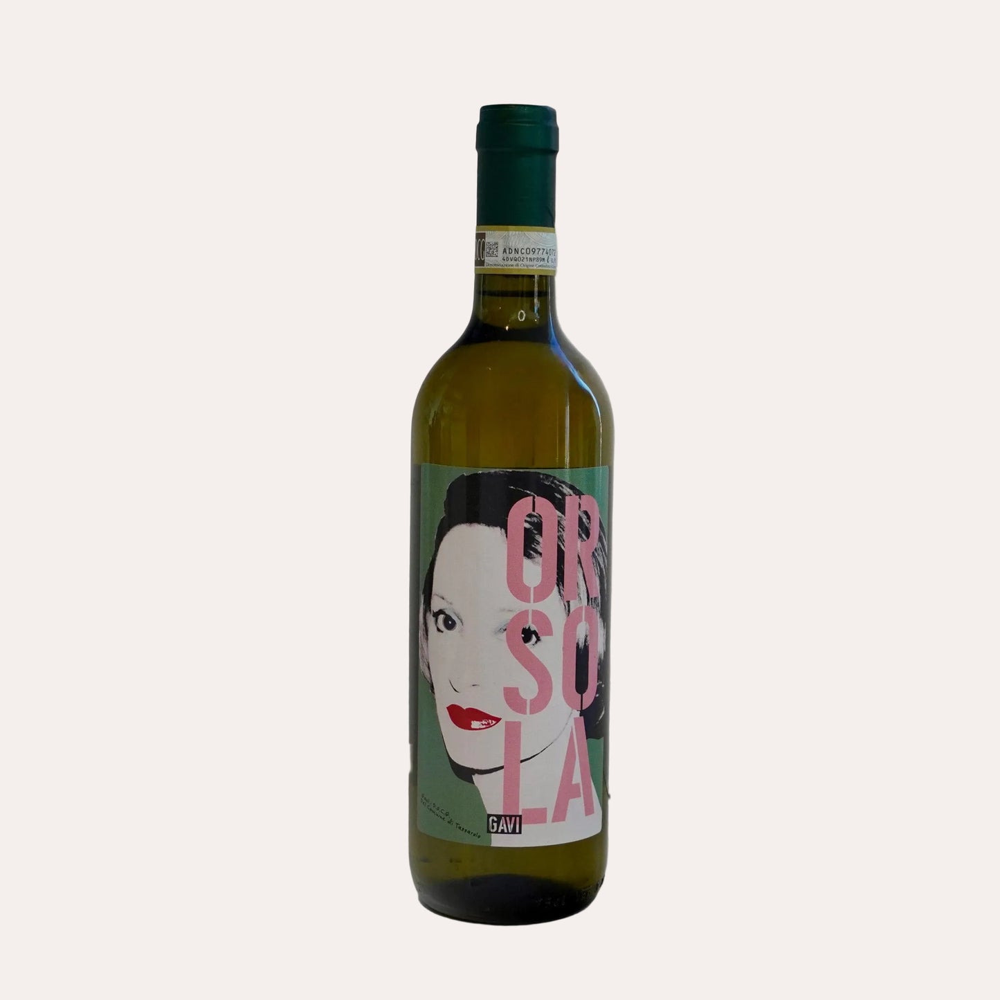 Bottle of white natural wine