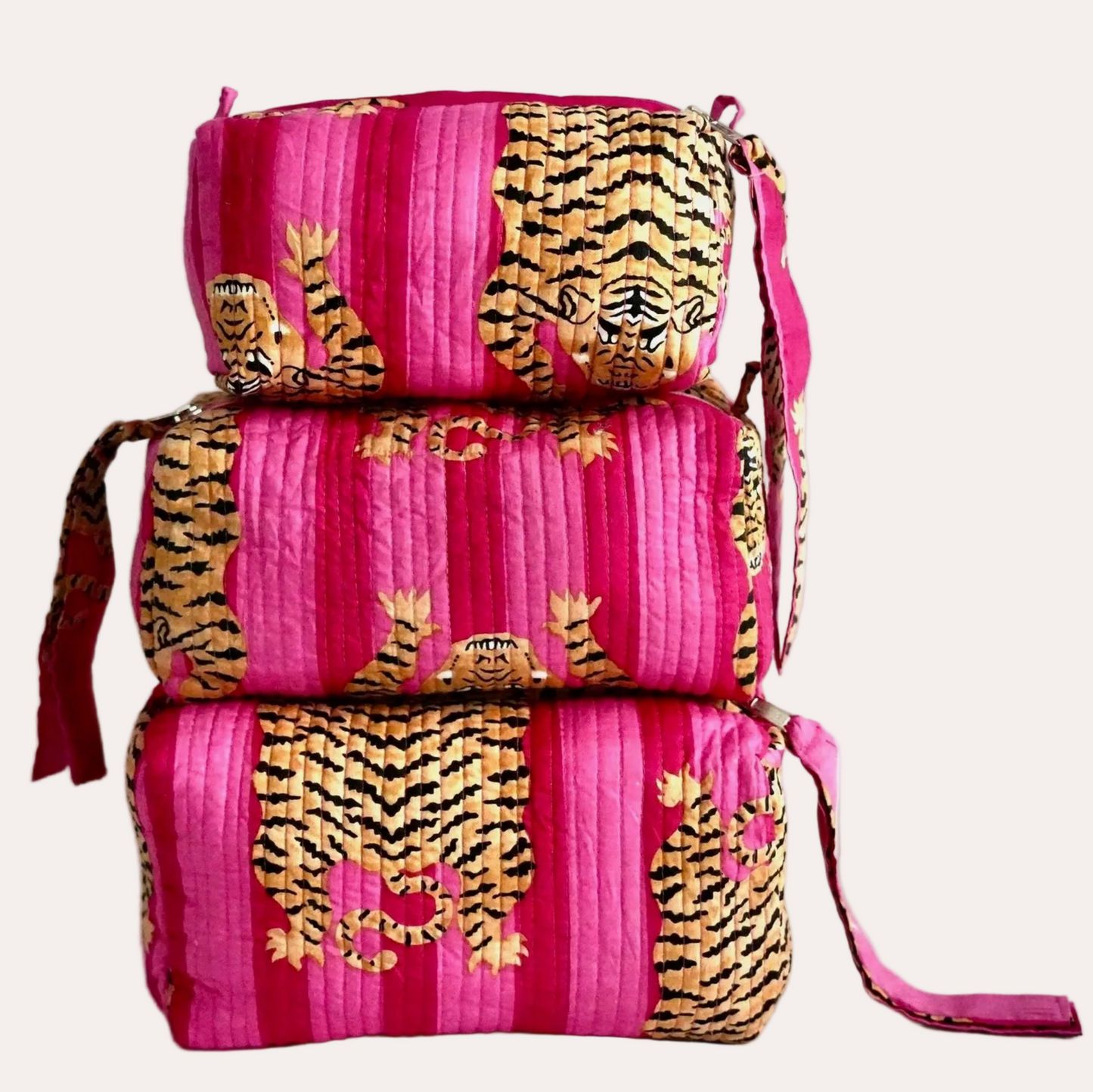 Sorella Sol - Pink Tiger Cosmetic Bags (set of 3)