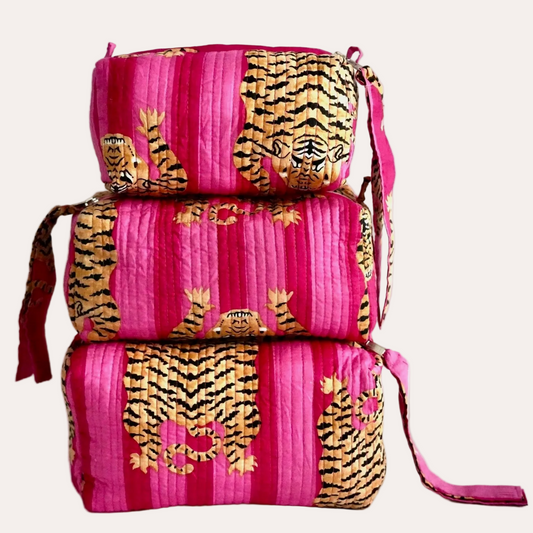 Sorella Sol - Pink Tiger Cosmetic Bags (set of 3)