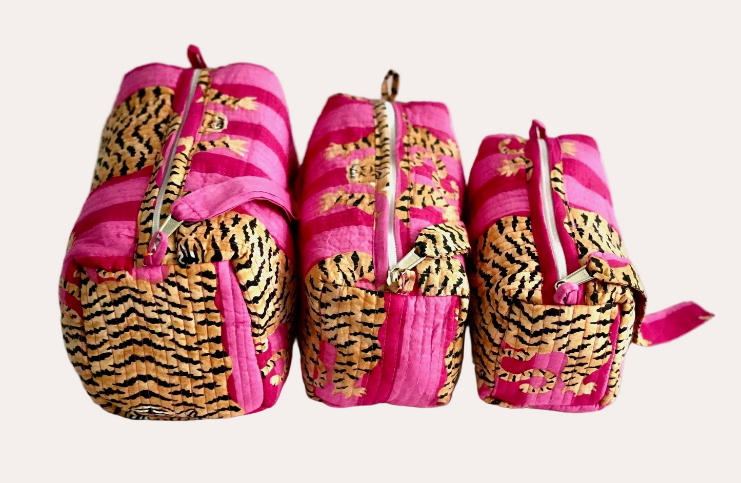 Sorella Sol - Pink Tiger Cosmetic Bags (set of 3)