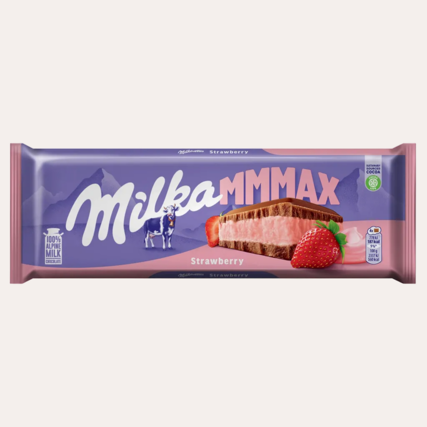 Milka Max bar from Australia 
Strawberry cheesecake Milka bar
Cork Market ships nationwide