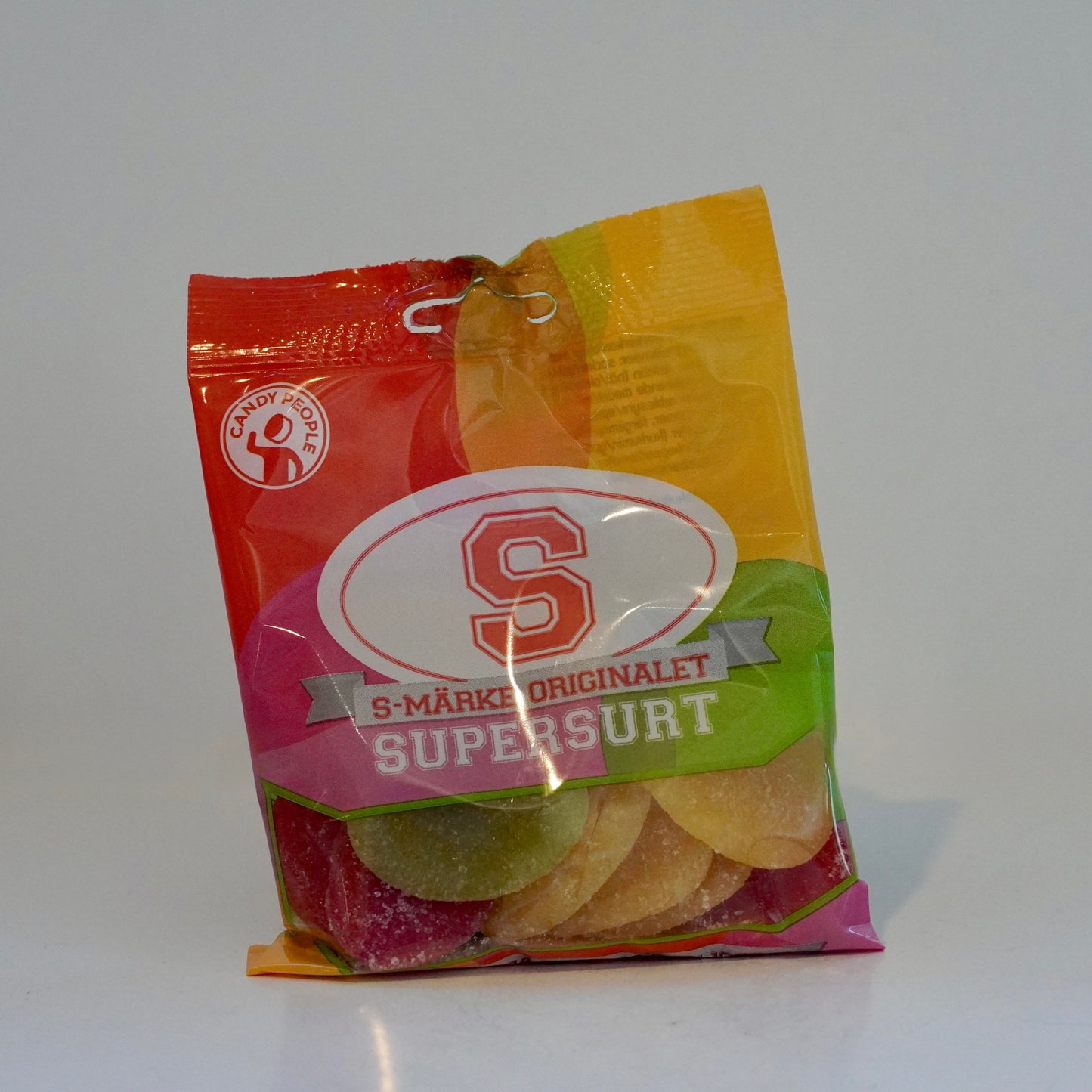 Colorful bag of chips with visible branding on a white background