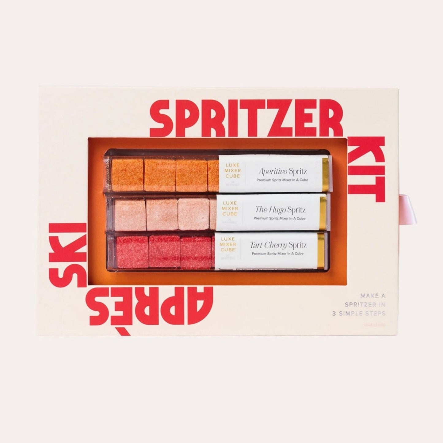 Spritzer skincare kit packaging on a white background