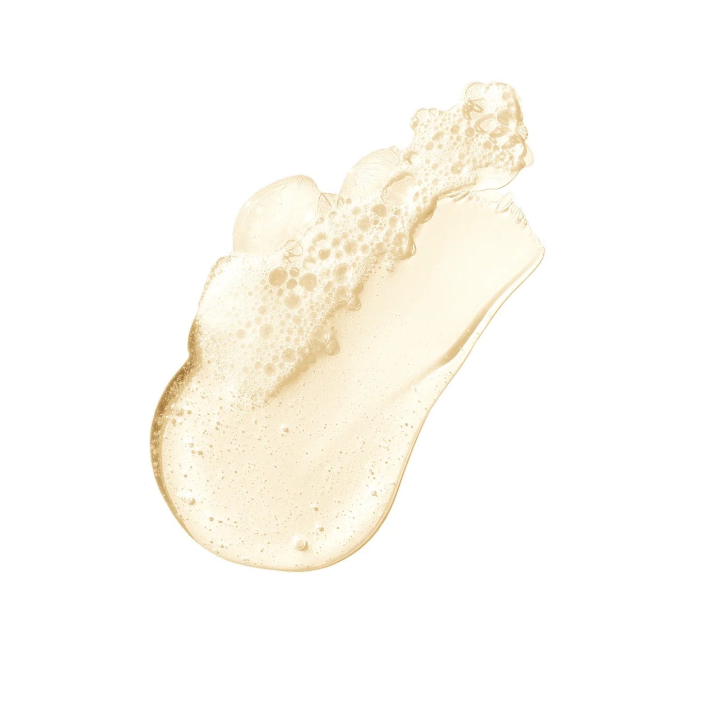 Close-up of a beige cream swatch on a white background