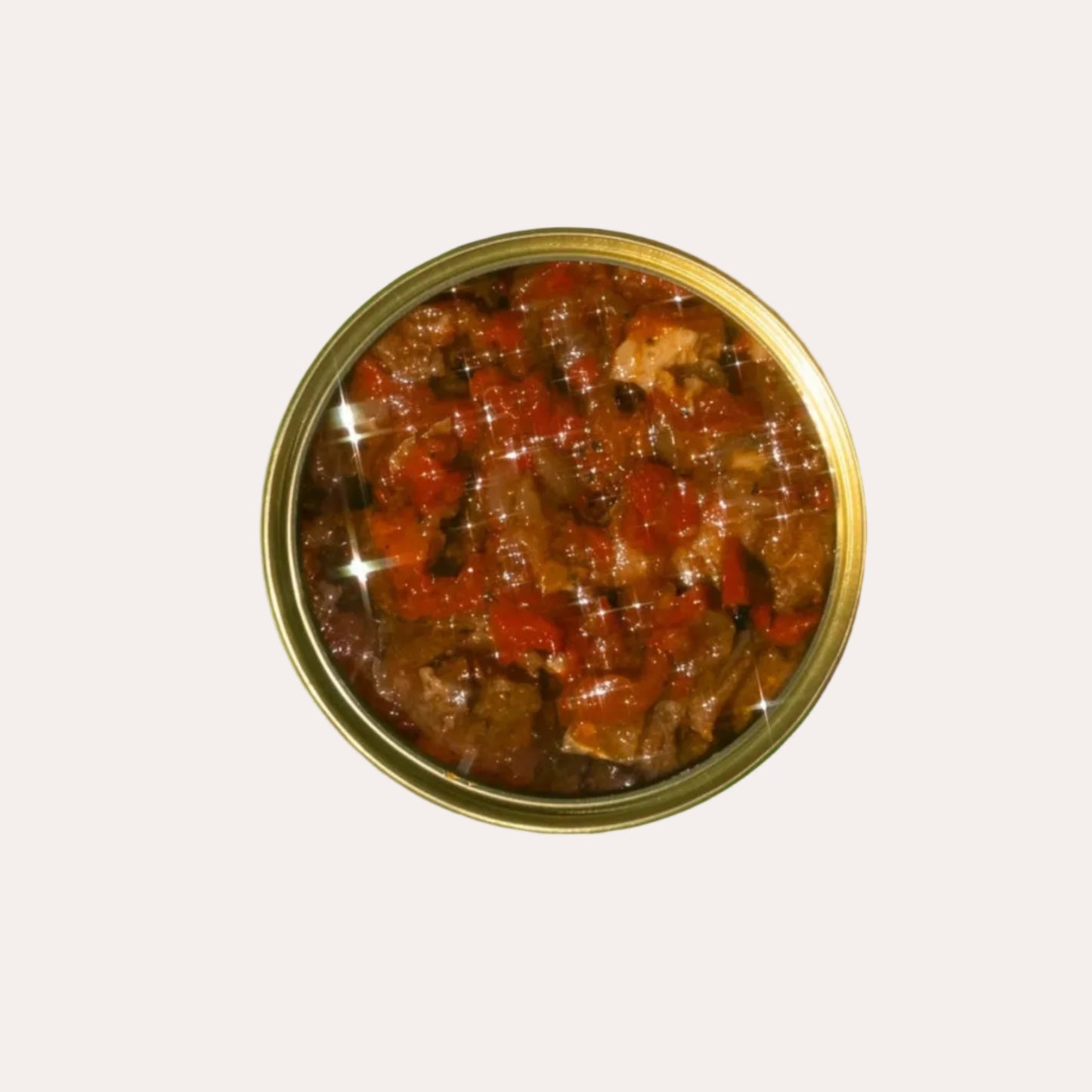 Canned food on a green background