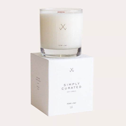 Simply Curated - Peony + Salt Candle